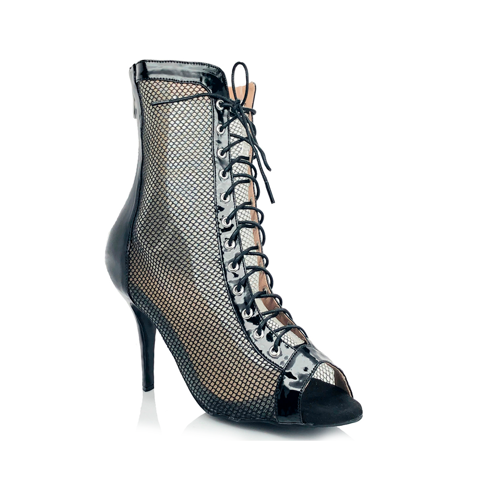 Mesh lace 2025 up booties