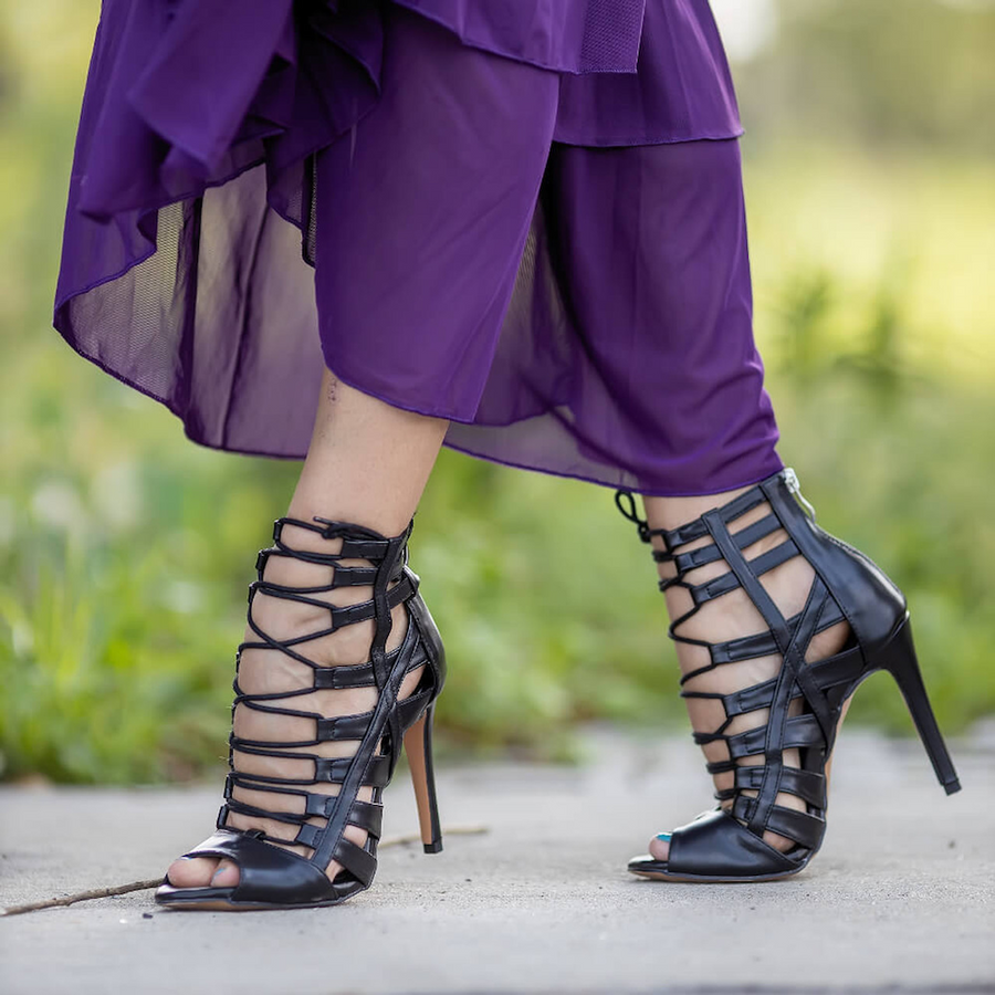 Purple 2025 lace shoes