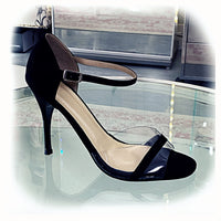 Laila - Acrylic & Black Tango Shoes