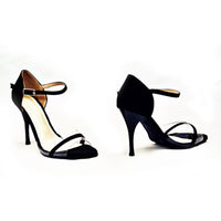 Laila - Acrylic & Black Tango Shoes