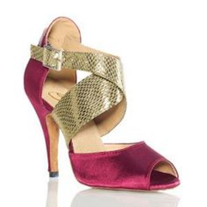 Jorjet - Open Toe Thick Crossing Latin Dance Shoes